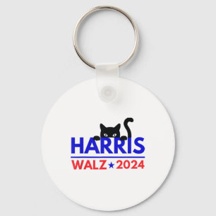 Walz 2024 Funny Cat Election Kamala Harris Tim Wal Schlüsselanhänger