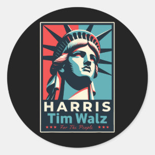 Walz 2024 Kamala Harris 2024 Tim Walz 2024 USA Runder Aufkleber
