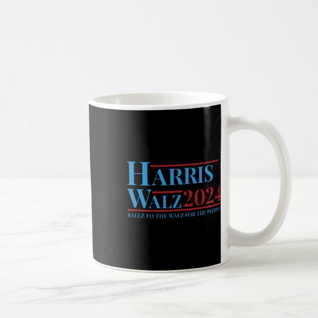 Walz 2024 Kamala Harris Tim Walz Kampagne Funny Te Kaffeetasse (Rechts)