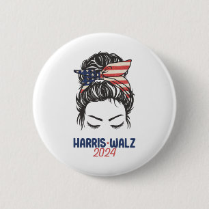 Walz 2024 Kamala Harris Tim Walz Präsident Button
