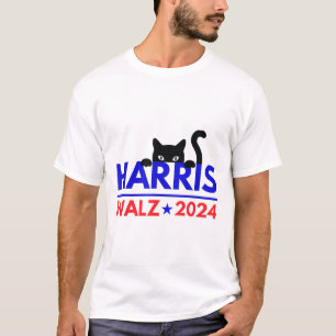 Walz 2024 Lustige Katze Wahl Kamala Harris Tim Wal T-Shirt