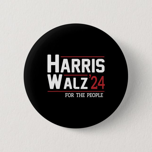 Walz 2024 Präsident Amerikanisch Kamala Harris Wal Button (Vorderseite)