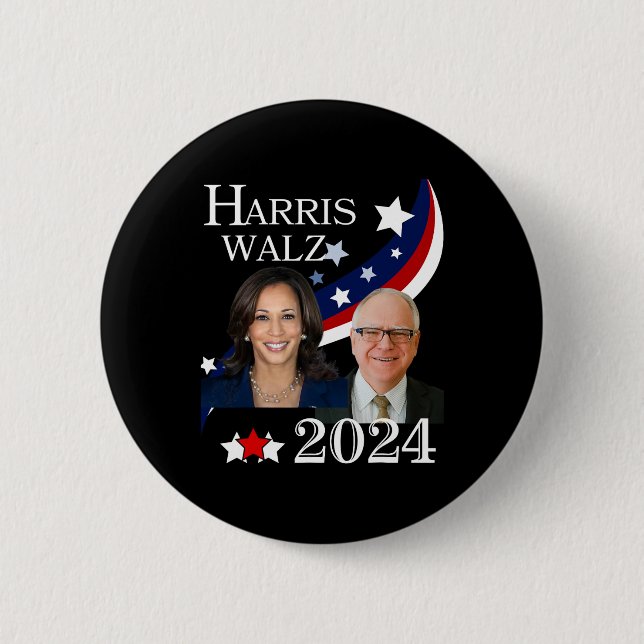 Walz 2024 Präsidentschaftswahlkampagne Kamala Button (Vorderseite)