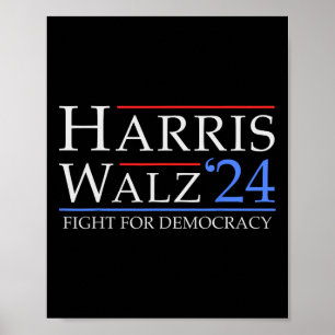 Walz 2024 Rett Demokratie 2024 Wahl Funny Harri Poster