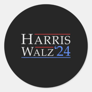 Walz 2024 Rett Demokratie 2024 Wahl Funny Harri Runder Aufkleber