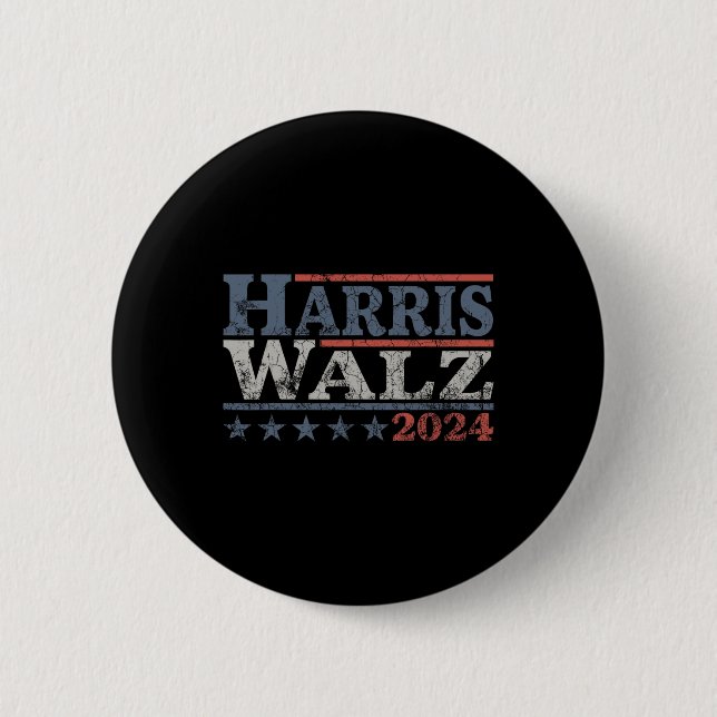 Walz 2024 Wahl Kamala Harris Tim Waltz 2024 12 Button (Vorderseite)