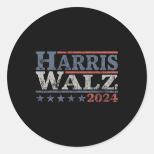 Walz 2024 Wahl Kamala Harris Tim Waltz 2024 12 Runder Aufkleber