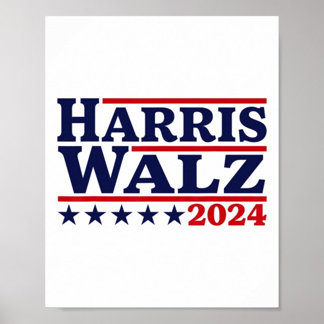 Walz 2024 Wahl Kamala Harris Tim Waltz 2024 13 Poster (Vorne)