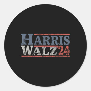 Walz 2024 Wahl Kamala Harris Tim Waltz 2024 15 Runder Aufkleber