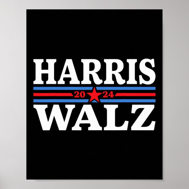 Walz 2024 Wahl Kamala Harris Tim Waltz 2024 9 Poster (Vorne)