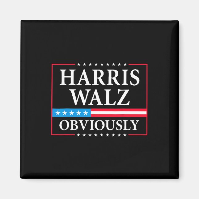 Walz Offensichtlich Präsident Kamala Harris Waltz  Magnet (Vorne)