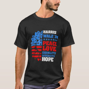 Walz Peace Liebe Equality Hope Diversity T-Shirt