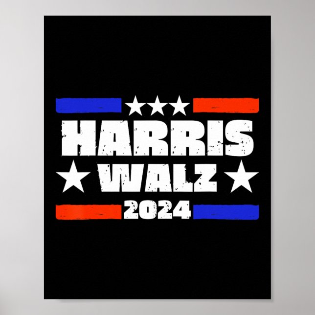 Walz-Präsidentschaftswahl 2024 Poster (Vorne)
