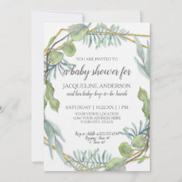 Walzen Grünpflanze Geschlecht Neutrale Babydusche Einladung