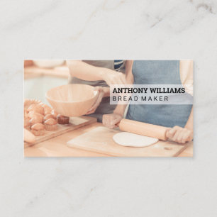 Walzenbrot   Backen in Küche Visitenkarte