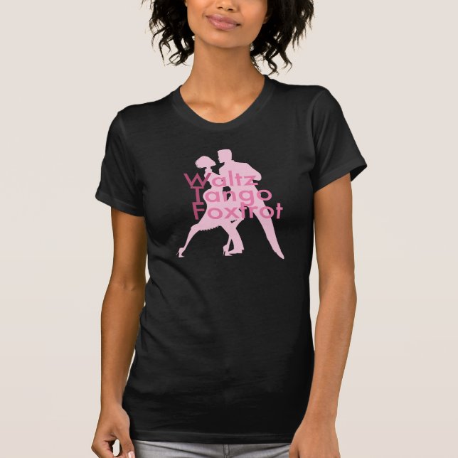 Walzer-Tango Foxtrot (WTF?) Schwarzes T-Shirt (Vorderseite)