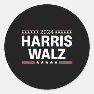 WaLzheimer 2024 für Präsident Patriotic Kamala Wal Runder Aufkleber