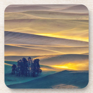 Wälzhügel bei Sonnenaufgang  WA Untersetzer