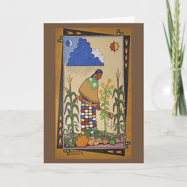 "Wamanje Hintewi" (unsere Ernten) Notecard Karte (Vorderseite)