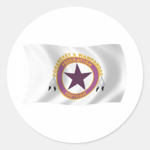 Wampanoag-Stammes-Flaggenaufkleber Runder Aufkleber