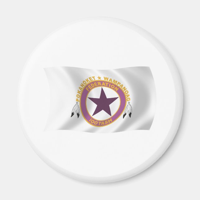 Wampanoag Tribe Flag Magnet (Vorne)