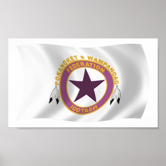 Wampanoag Tribe Flag Poster Print (Vorne)
