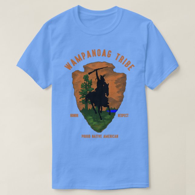 Wampanoag Tribe Native American Honor Respect Vint T-Shirt (Design vorne)