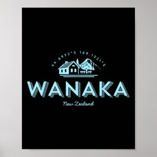 Wanaka Bergurlaub Skifahren Neuseeland Poster