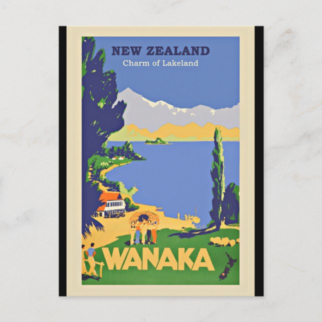 Wanaka, Neuseeland Postkarte (Vorderseite)