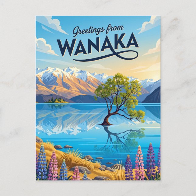 Wanaka Neuseeland Postkarte (Vorderseite)