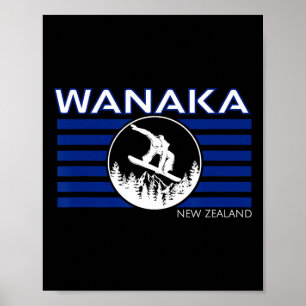 Wanaka Neuseeland Snowboarden Neuseeländer Schnee Poster
