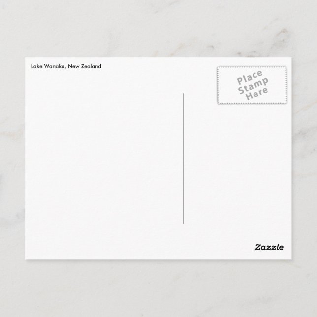 Wanaka-See, Neuseeland Postkarte (Rückseite)