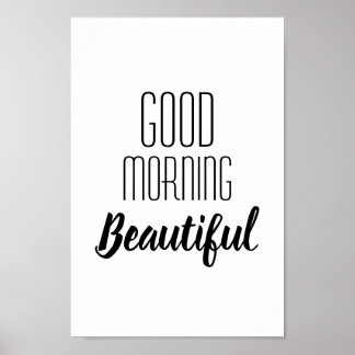 Wand art motivierend Zitat - Guten Morgen Poster
