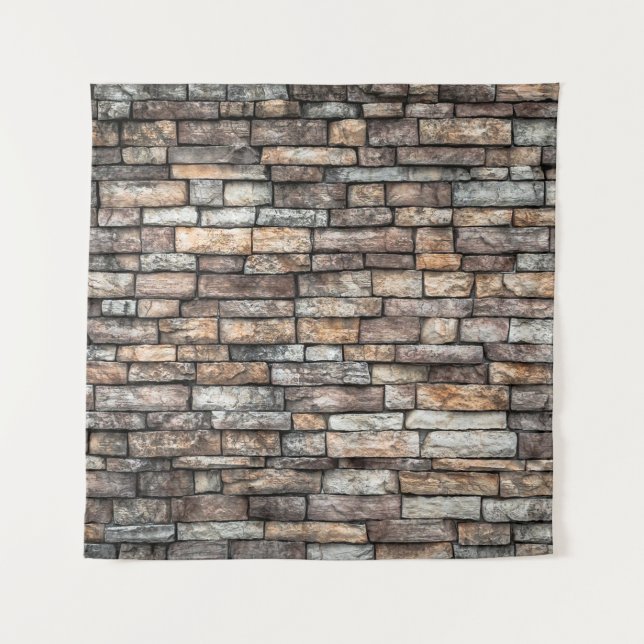 Wand aus Wandstein Wandteppich (Vorderseite)