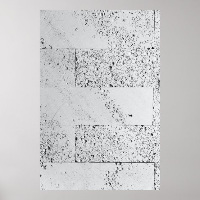 Wand aus weißem Backstein Poster (Vorne)