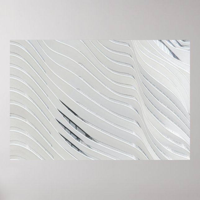 Wand aus weißem Gebäude Poster (Vorne)