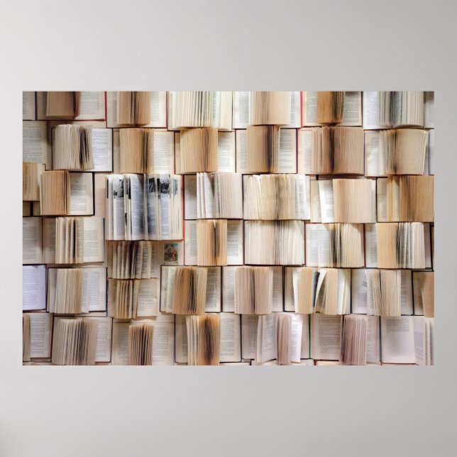 Wand der Bücher dekoriert Poster (Vorne)