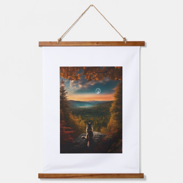 Wand Kunst Wandteppich Mit Holzrahmen (Vorderseite)