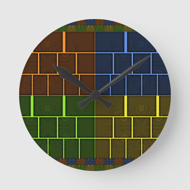 Wand-Leinwand Runde Wanduhr (Vorderseite)