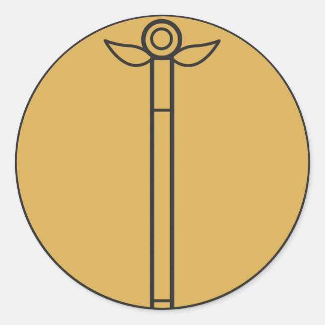 Wand Runder Aufkleber (Vorderseite)