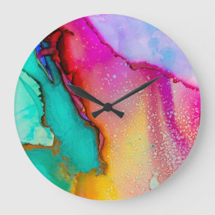 Wand-Uhr für Aquarellmalerei Große Wanduhr