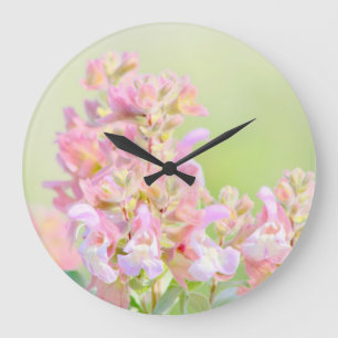 Wand-Uhr-Rosa-Blumenentwurf Große Wanduhr