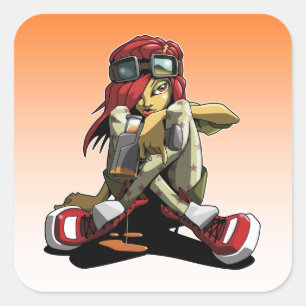 Wandaufkleber Quadratischer Aufkleber