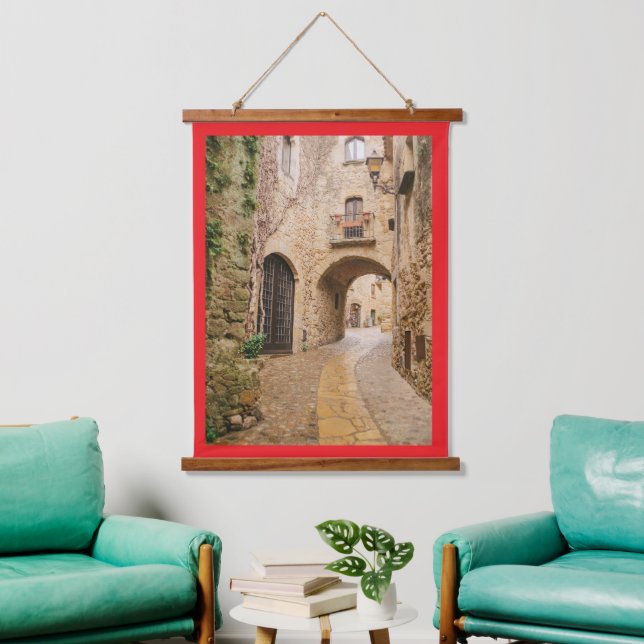 Wandband aus Holzrahmen Wandteppich Mit Holzrahmen (Wohnzimmer)