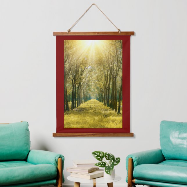 Wandband aus Holzrahmen Wandteppich Mit Holzrahmen (Wohnzimmer)