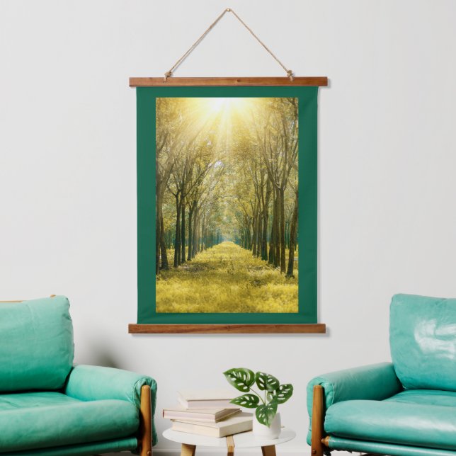 Wandband aus Holzrahmen Wandteppich Mit Holzrahmen (Wohnzimmer)