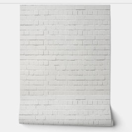 Wandbild aus weißem Backstein Tapete