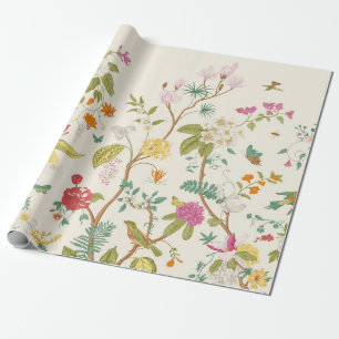 Wandbild. Blühen. Blühende Bäume. Vintage-Blumenil Geschenkpapier