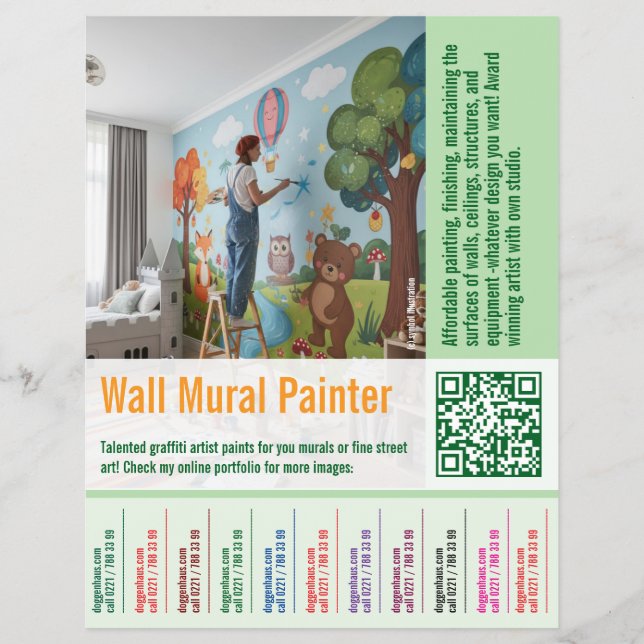 Wandbild Maler Jobangebot Abriss  Flyer (Vorne)