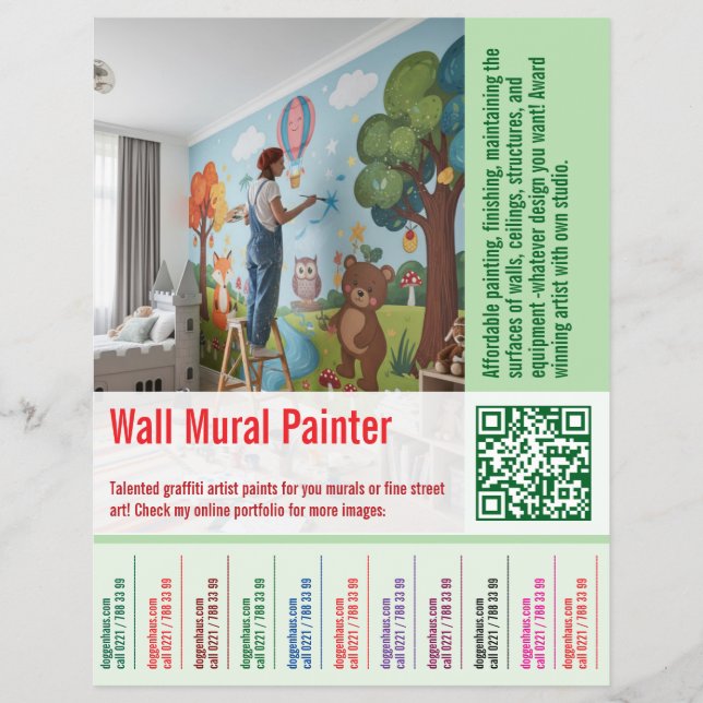 Wandbild Maler Jobangebot Abriss  Flyer (Vorne)